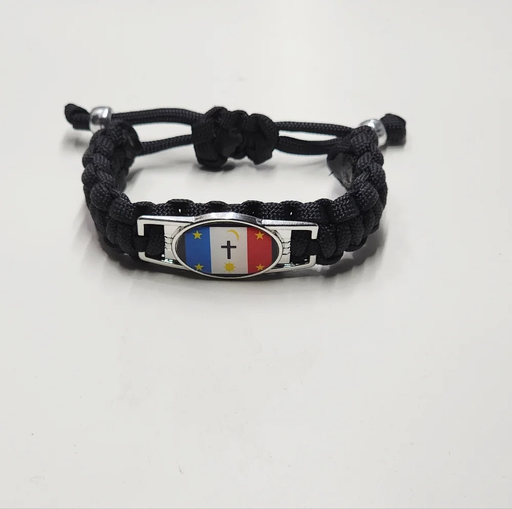 Pascua Yaqui Tribe Flag Adjustable Charm Bracelet Native American Heritage - Picture 4 of 4
